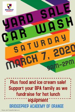 BPA of Orange 2019-2020 Spring Yard Sale/Car Wash 